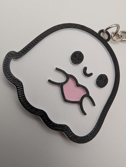 Ghostie Love heart keyring