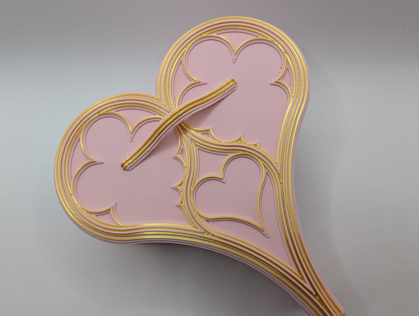 The Sacred Heart Keepsake Box (Rose Quartz/ Gilded gold)