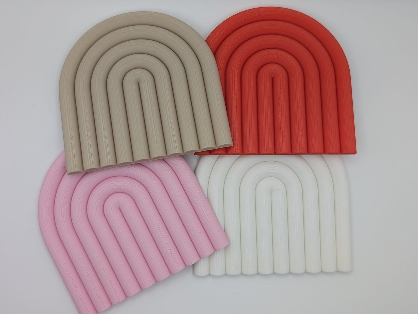 Valentines Retro Ridges Coaster Set 4 piece
