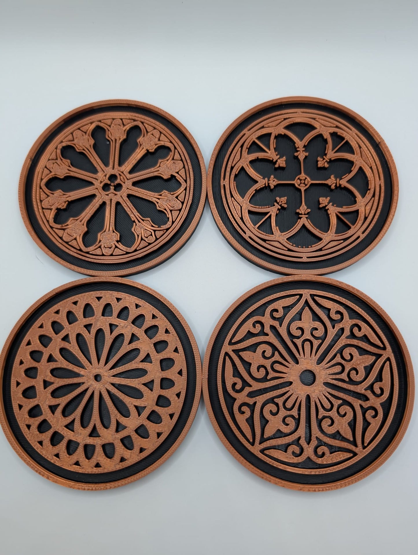 The Cathedral Tracery Coaster Set (Copper)