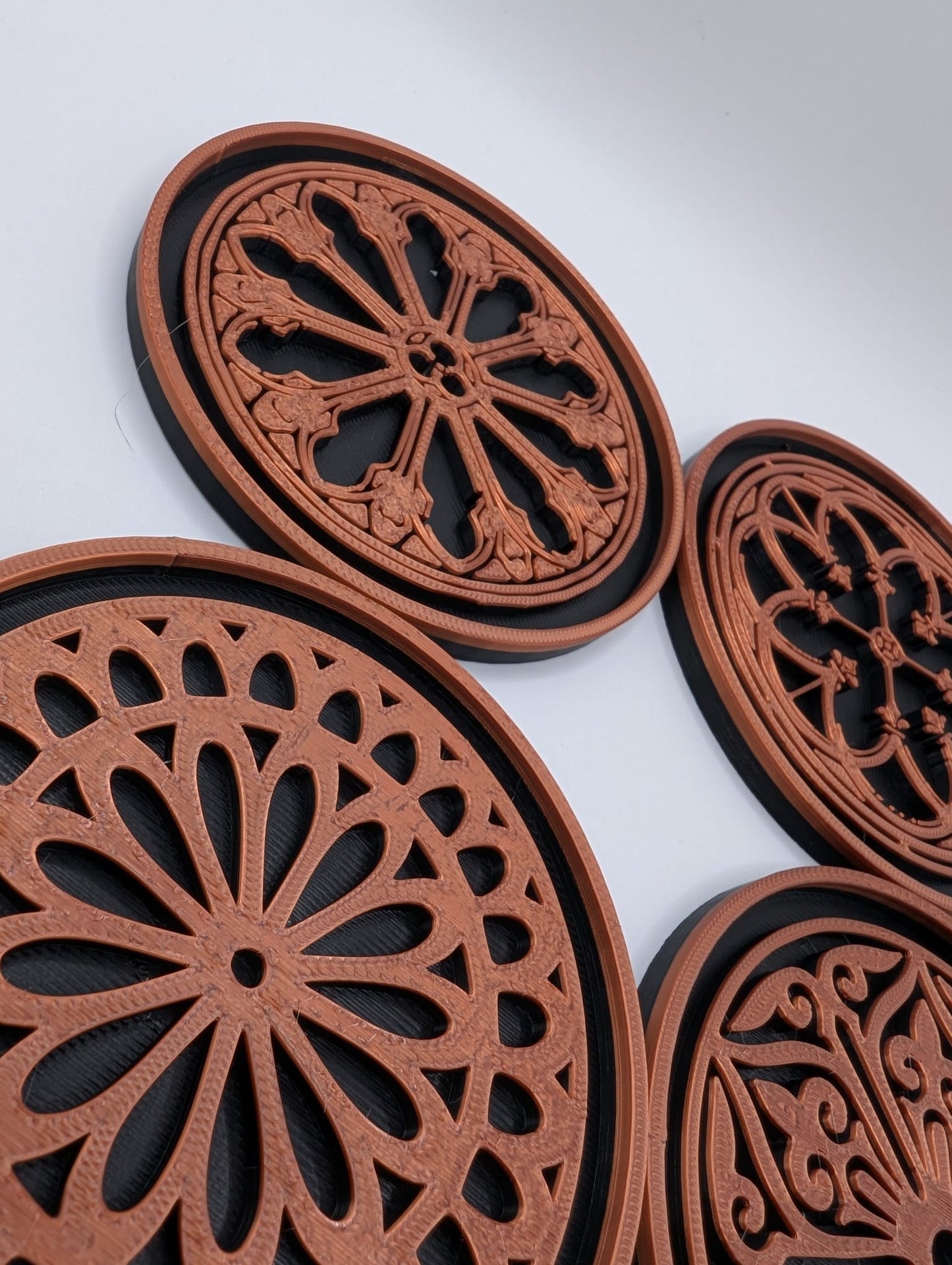 The Cathedral Tracery Coaster Set (Copper)