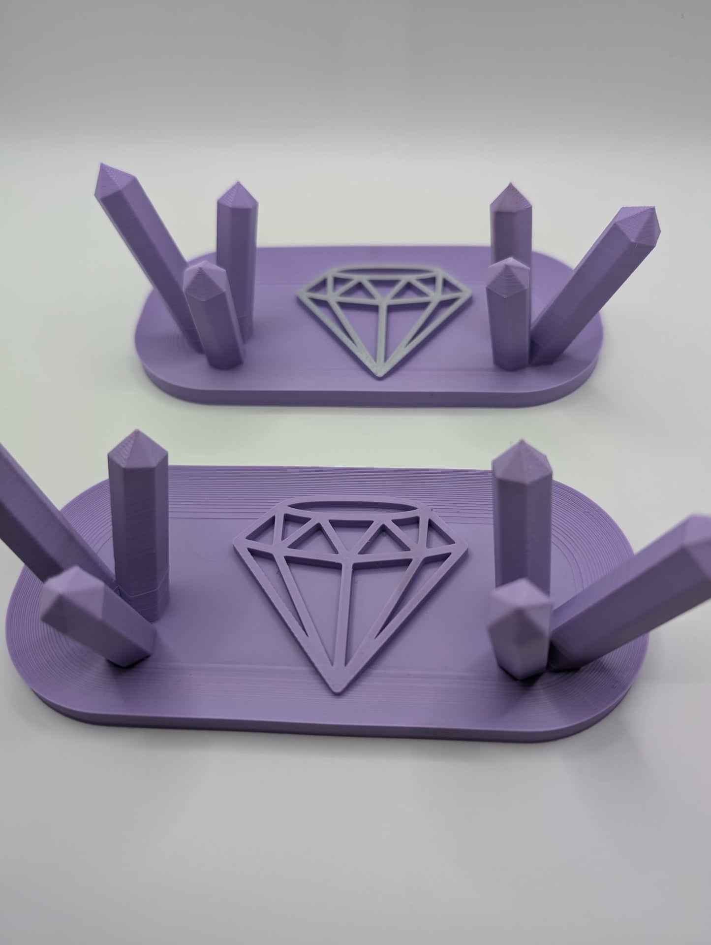 The Celestial Geode Cradle Jewelry Holder (Lavender fields)