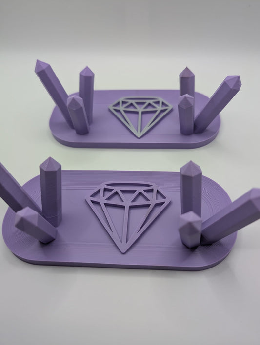 The Celestial Geode Cradle Jewelry Holder (Lavender fields)