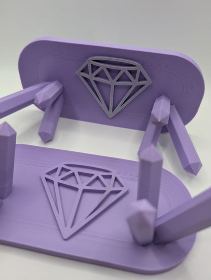 The Celestial Geode Cradle Jewelry Holder (Lavender fields)