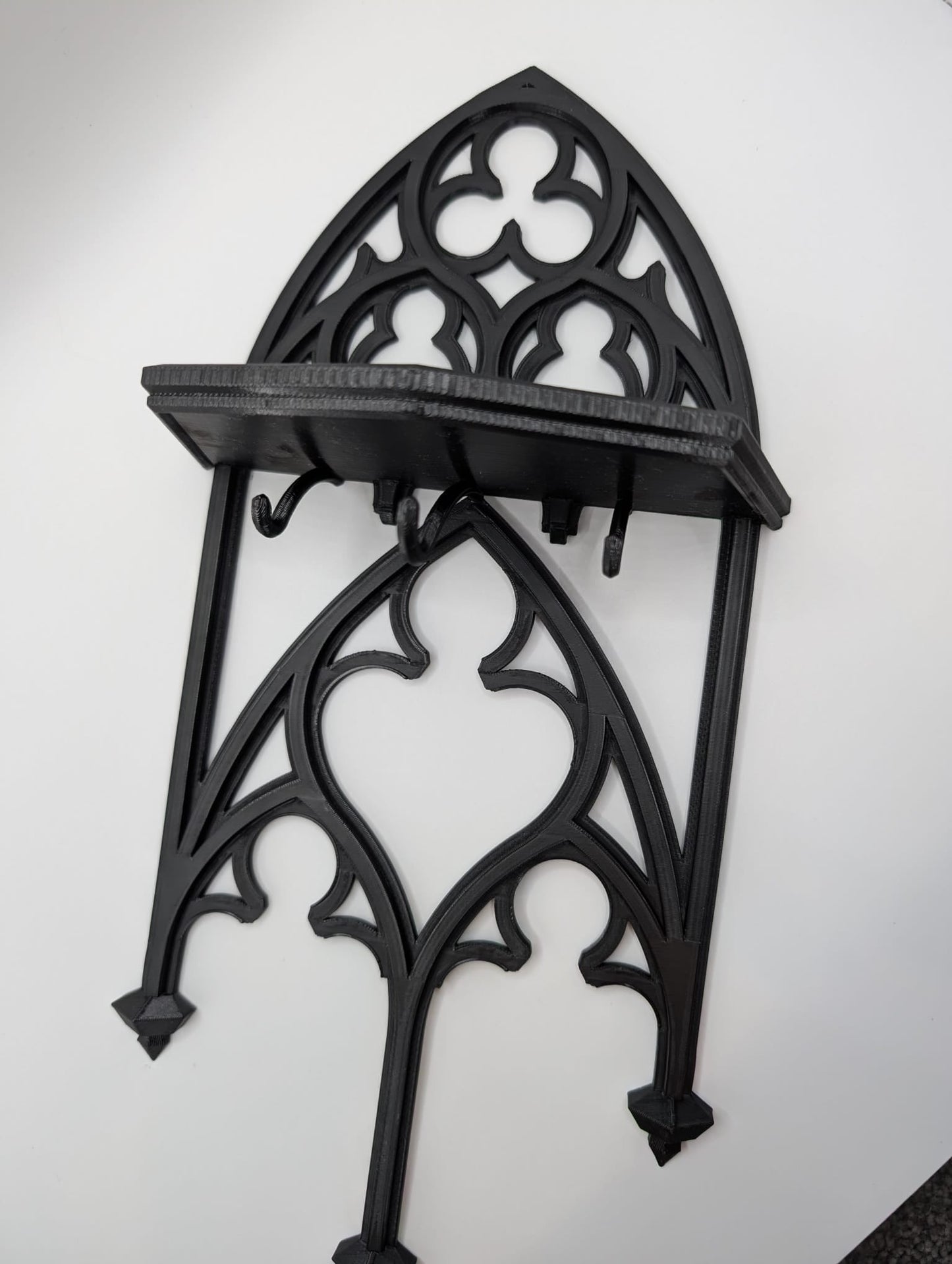 Cathedral Arch Curio and Key Rack