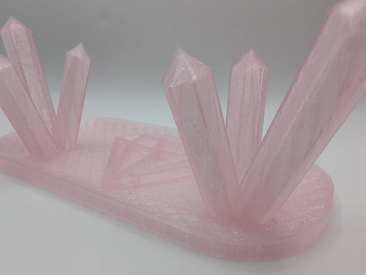 The Celestial Geode Cradle Jewelry Holder (Pink Glaze)
