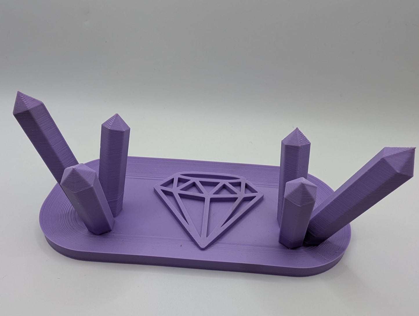 The Celestial Geode Cradle Jewelry Holder (Lavender fields)