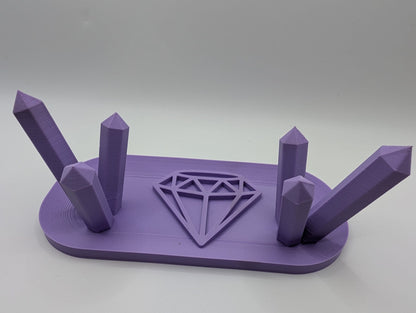 The Celestial Geode Cradle Jewelry Holder (Lavender fields)