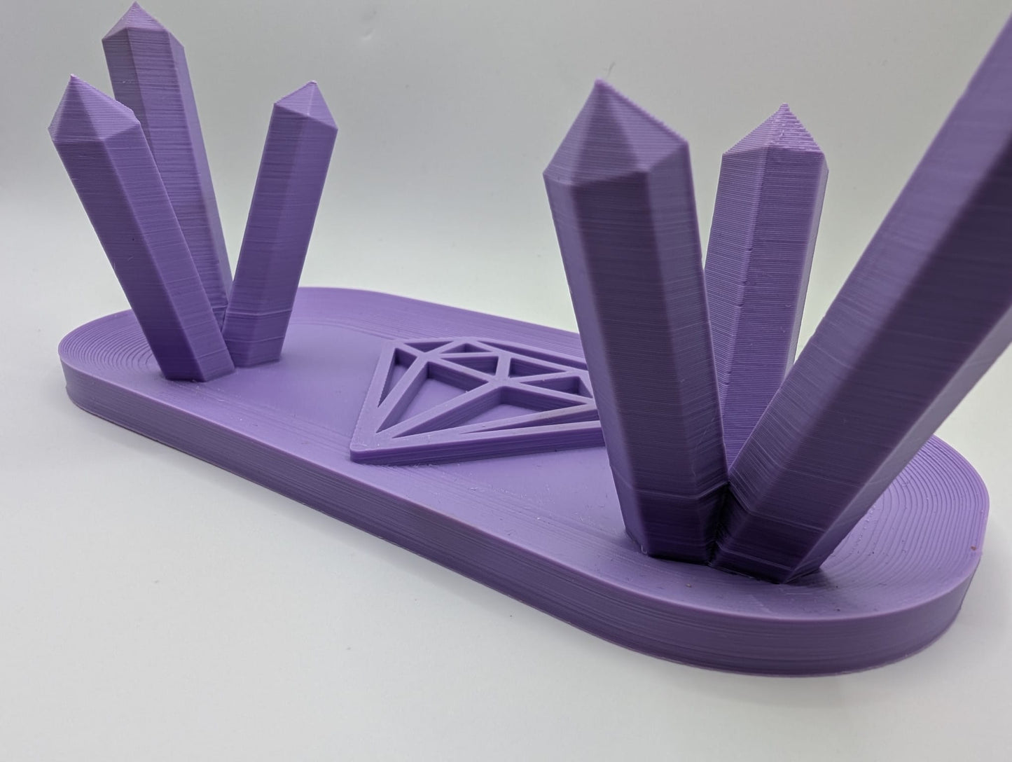 The Celestial Geode Cradle Jewelry Holder (Lavender fields)