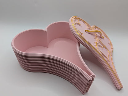 The Sacred Heart Keepsake Box (Rose Quartz/ Gilded gold)