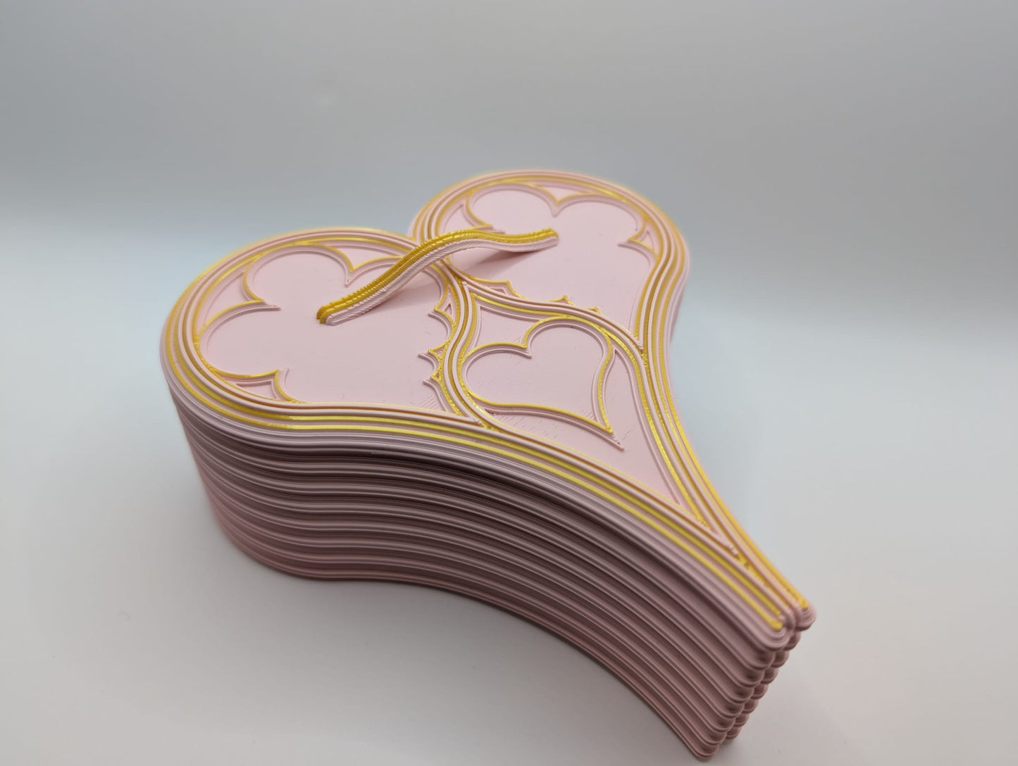 The Sacred Heart Keepsake Box (Rose Quartz/ Gilded gold)