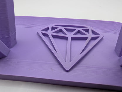 The Celestial Geode Cradle Jewelry Holder (Lavender fields)