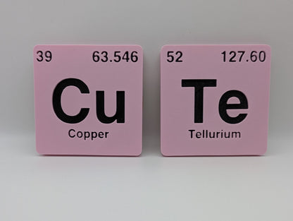 Cu Te Coaster set