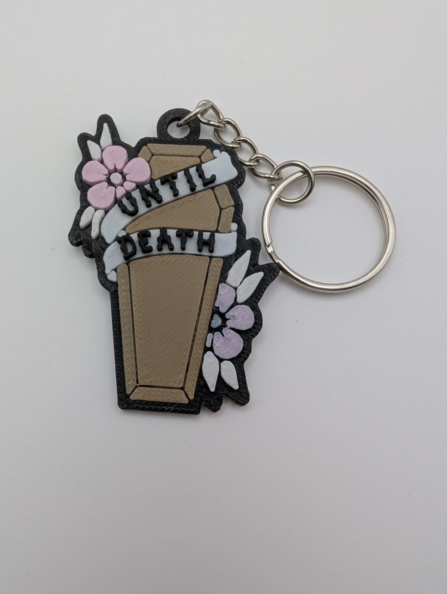 Until Death Coffin Keyring B Grade