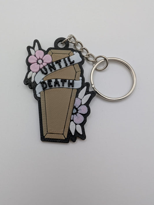 Until Death Coffin Keyring B Grade