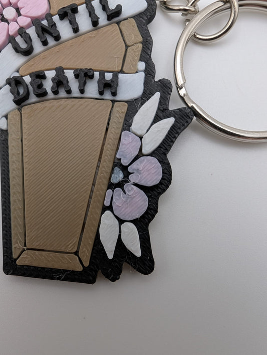 Until Death Coffin Keyring B Grade